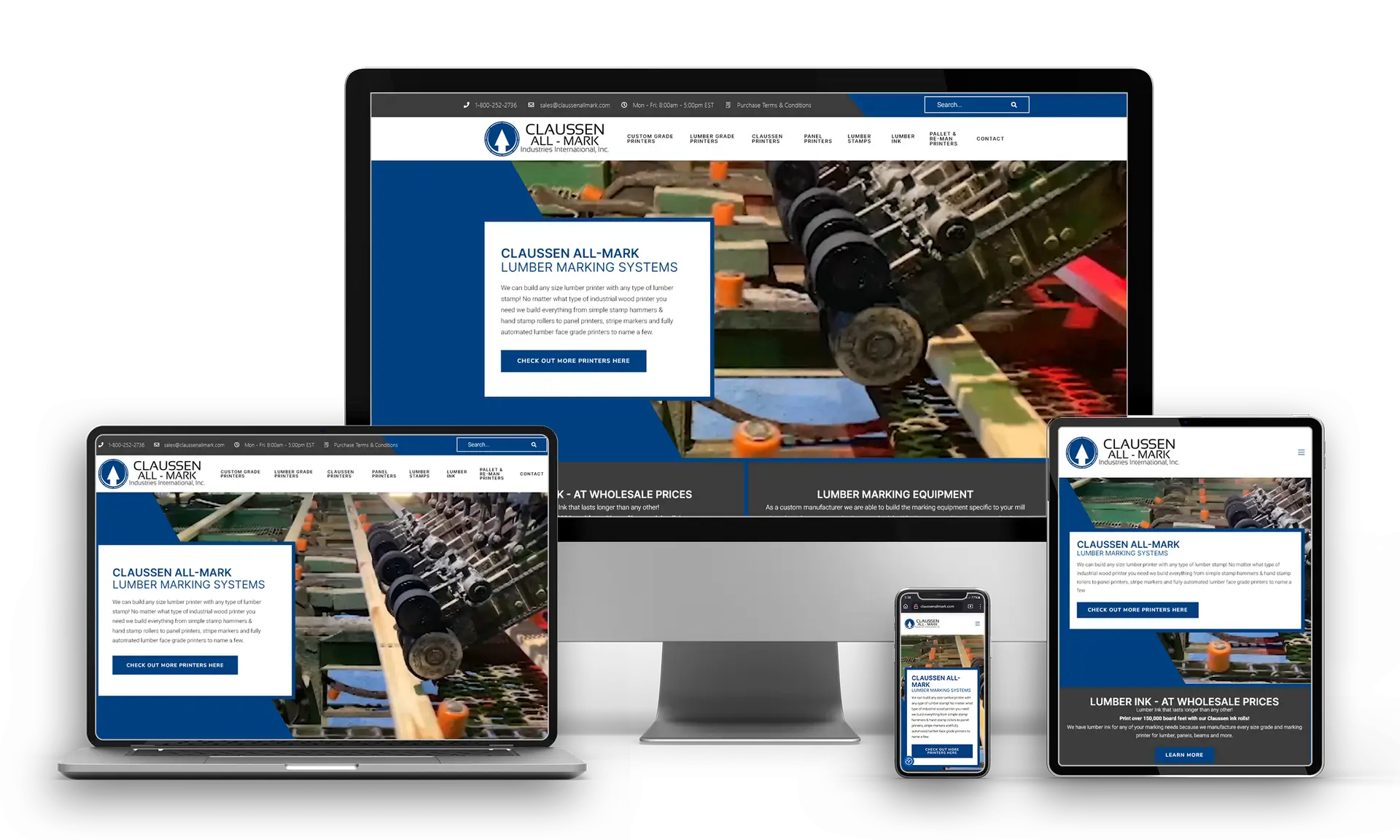 Lumber Marking System Website Design